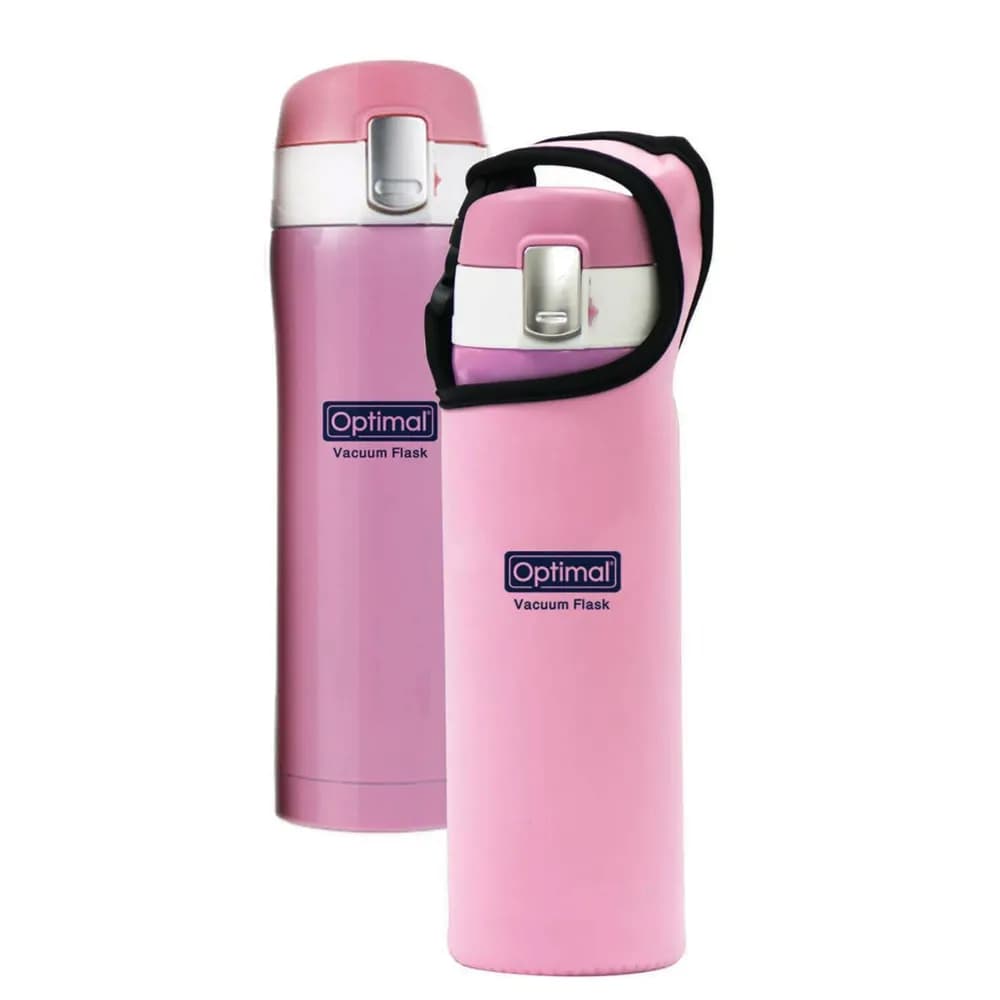 Optimal Stainless steel thermos vaccum flask bottle Pink 480ml ref-OPB-1136