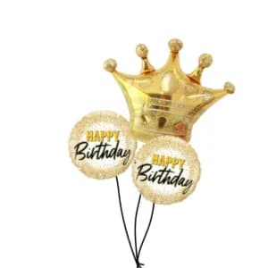 Crown Birthday Helium Bunch