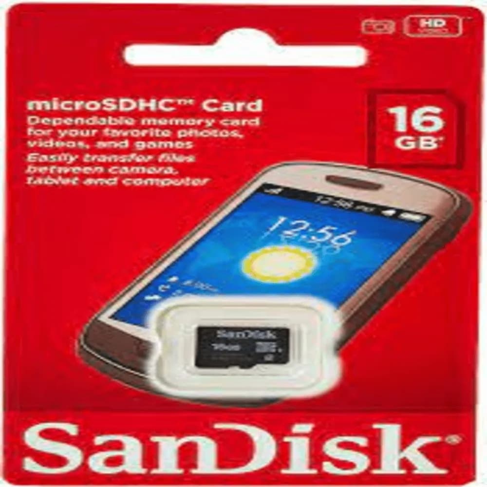 Sandisk 16Gb Microsdhc Memory Card