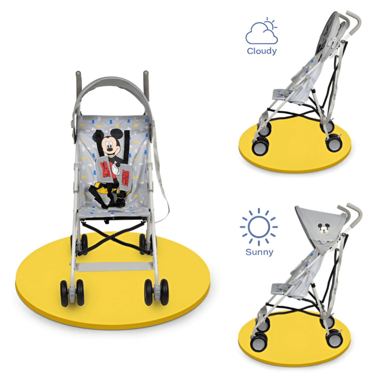 Disney Mickey Mouse Shoulder Strap Baby Lightweight Buggy Stroller (STFS11)