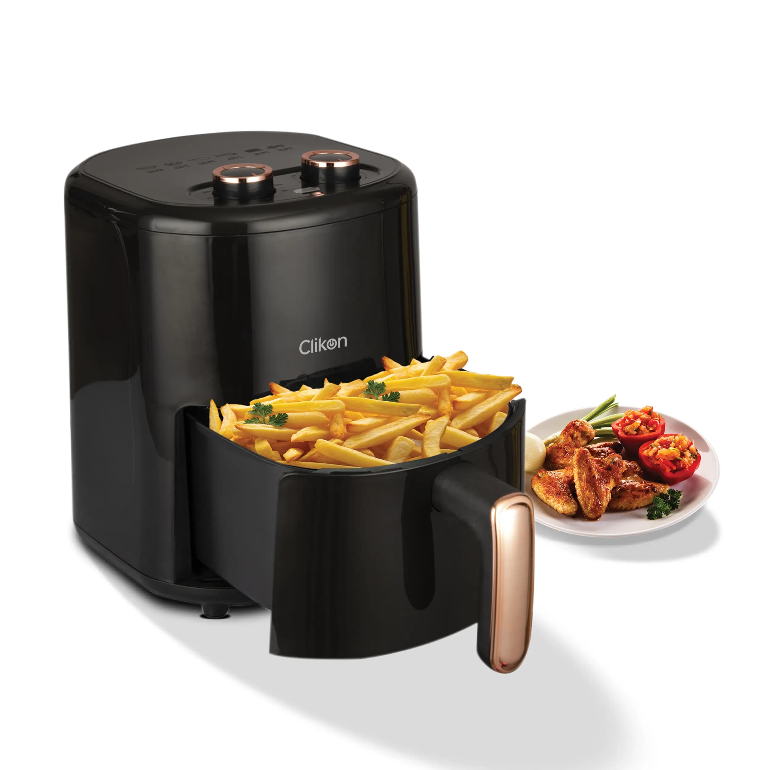 CLIKON AIRCHEF 4L AIRFRYER WITH ADJUSTABLE TEMPERATURE CONTROL, OIL FREE COOKING, FRYING & BAKING - CK353