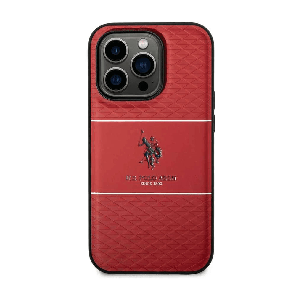 U.S. Polo Assn. Pu Hard Case For iPhone 14 Pro Max - Red
