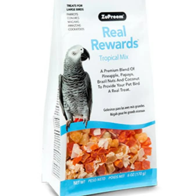 Real Reward Large Parrot Treats - Tropical Mix 170g