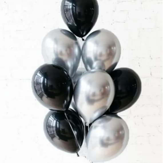 Black And Silver Balloons