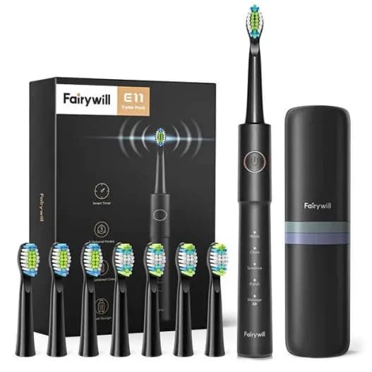 Fairywill Sonic Electric Toothbrush E11 BLACK