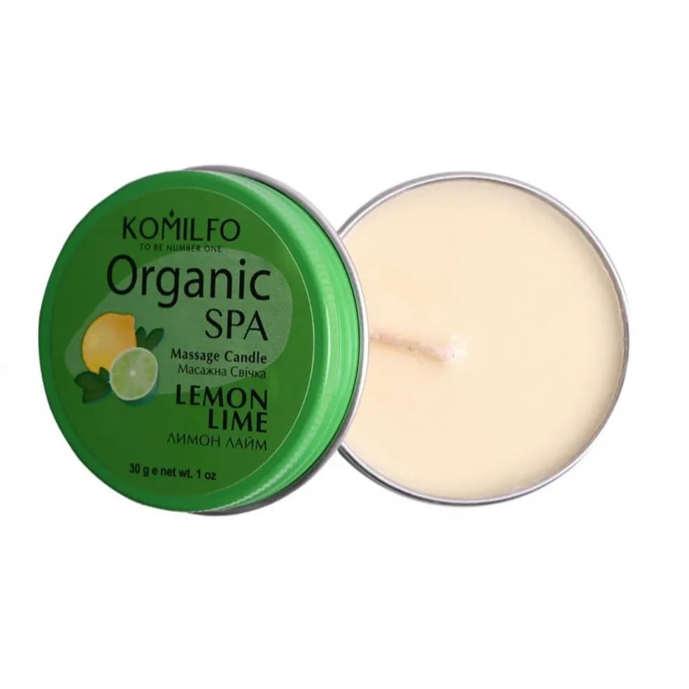 Komilfo Organic Spa Massage Candle  Lemon Lime