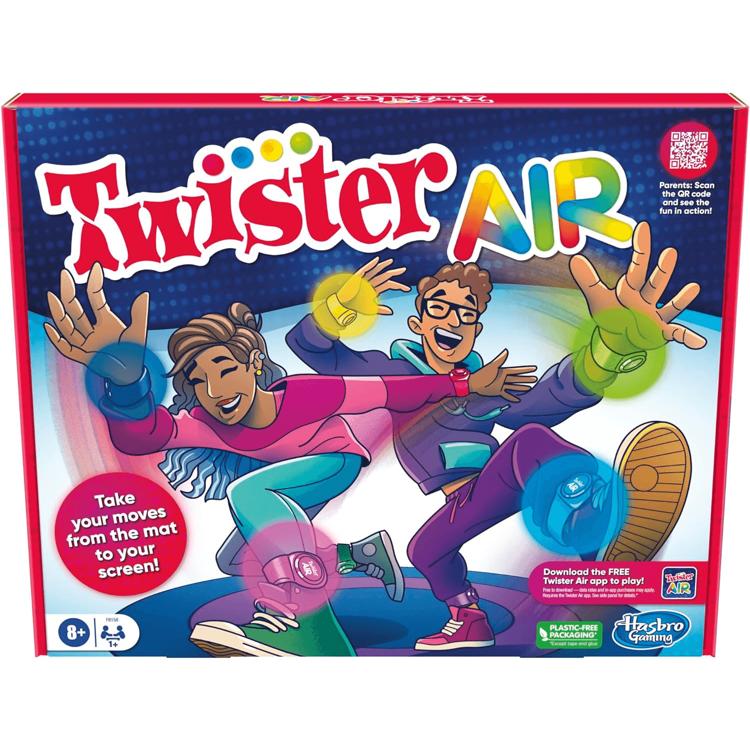 Hasbro Gaming-Twister Air Game, Ar Twister App Play Game, Links To Smart Devices, Active Games - Gslt129