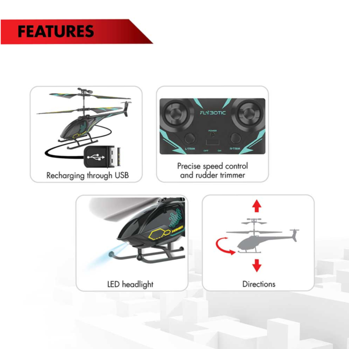 Silverlit Flybotic Air Mamba Remote Control  Helicopter Toy For Kids (DEFS03)