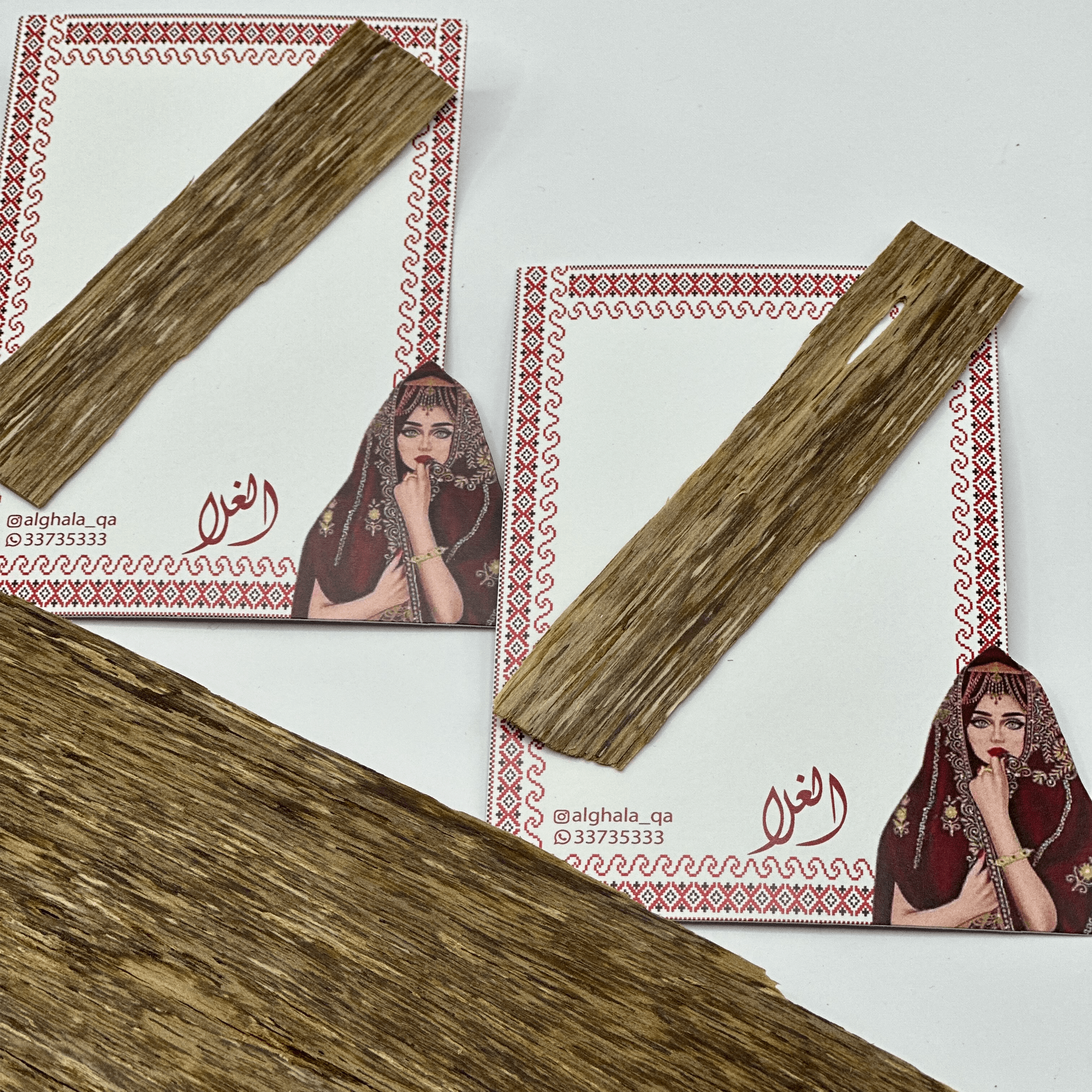 5 قطع بطاقات عود صغيرة