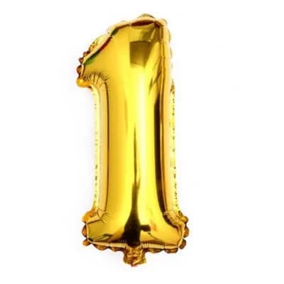 32 Inch Gold Number 1 Balloon With Helium