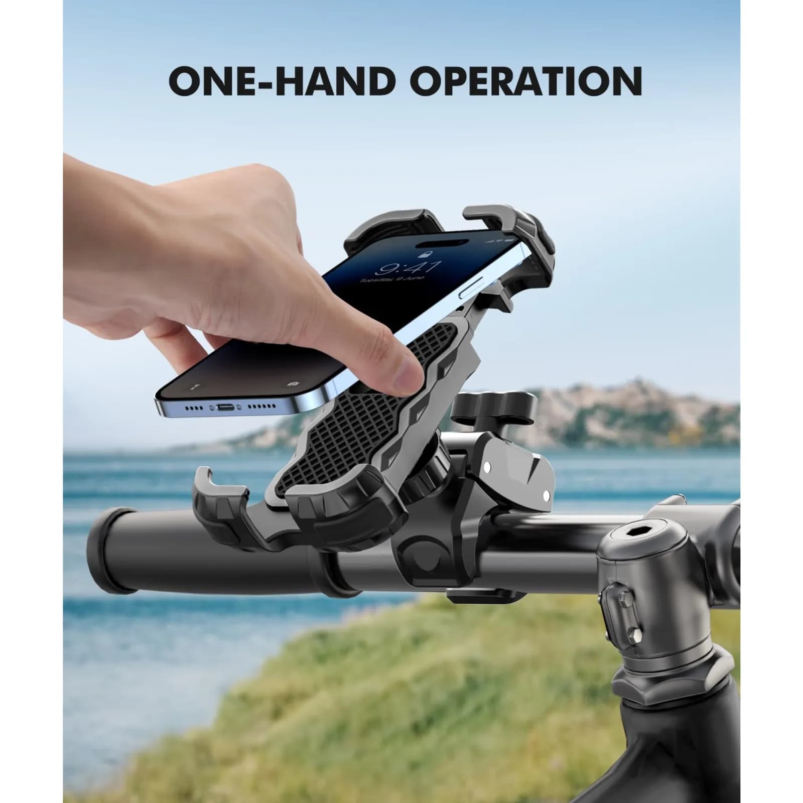 TE-DOS Bicycle & Motorcycle phone holder (Steady anti-shake)