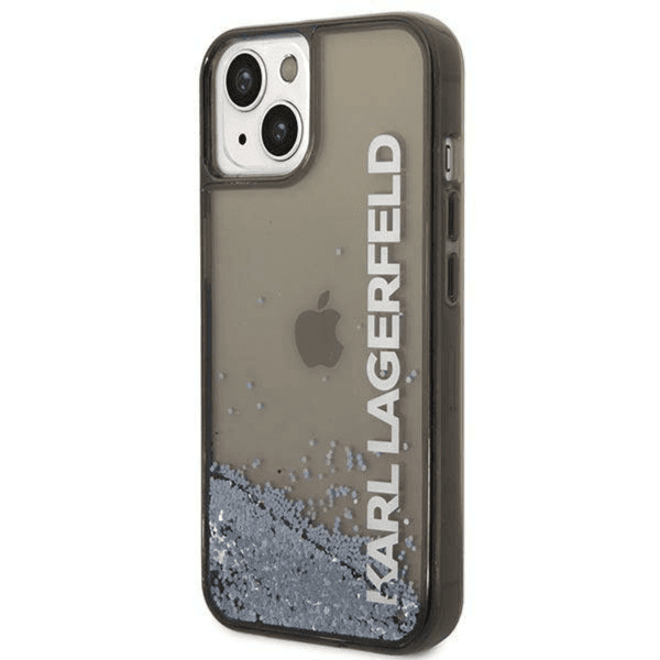 cover  IPhone 14  BLACKcover karl lagerfeld liquid glitter Elong