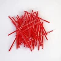 Plastic Straw Wrapped 8 Mm Red (1X150)