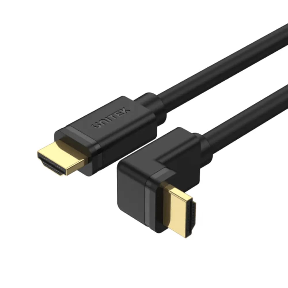 Unitek 4K 60Hz High Speed Hdmi 2.0 Cable With Right Angle 90* Elbow Design Support Hdr10,Hdcp2.2,3D &7.1 Surround Sound