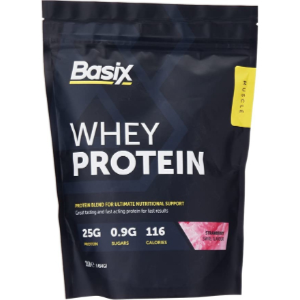 Basix Whey Protein Strawberry Flavour 454 G (Buy 2 Get 1 Free)