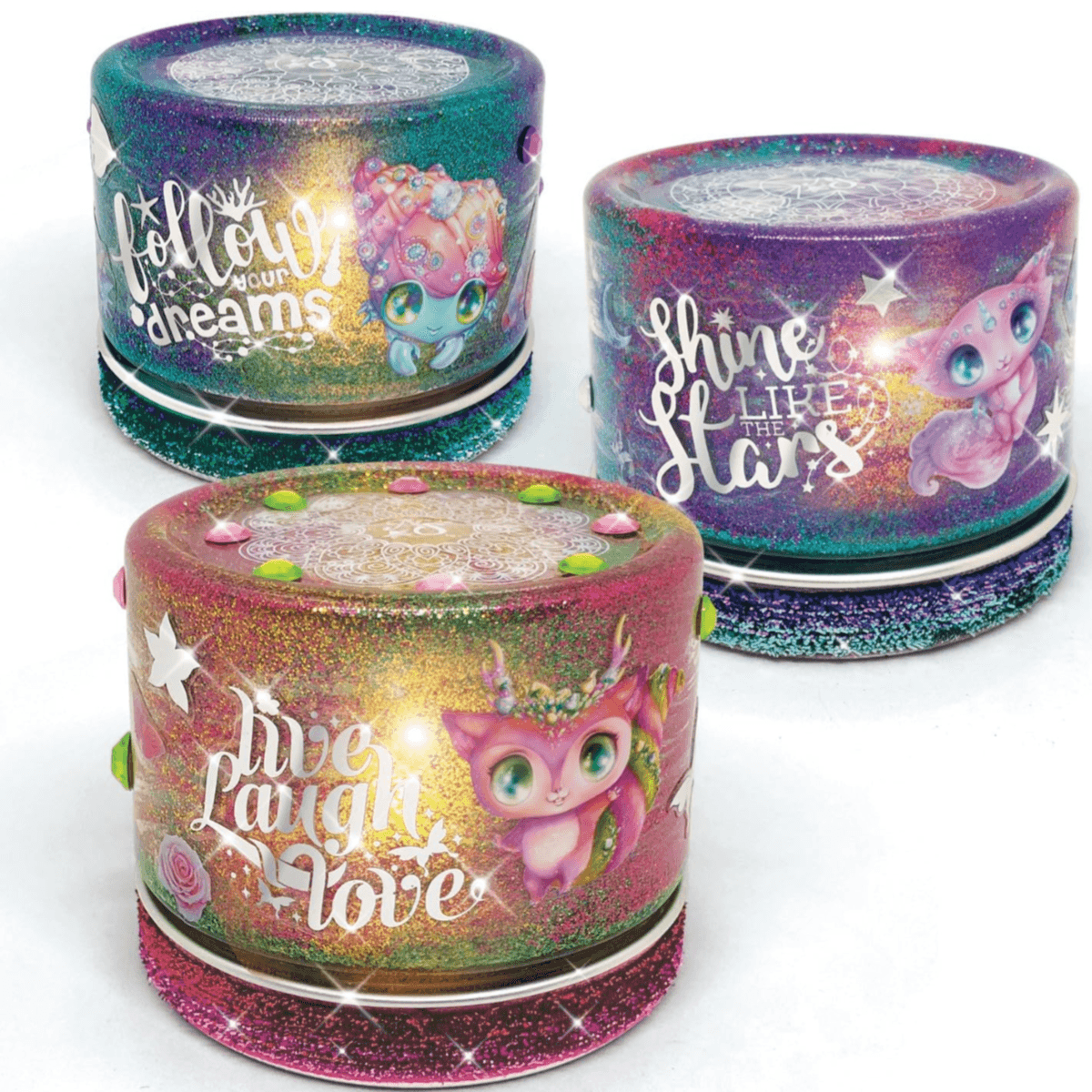 Nebulous Stars Night Light Jars And Cosmic Jewelry Crystal Art Set -DIY (CRFS26)