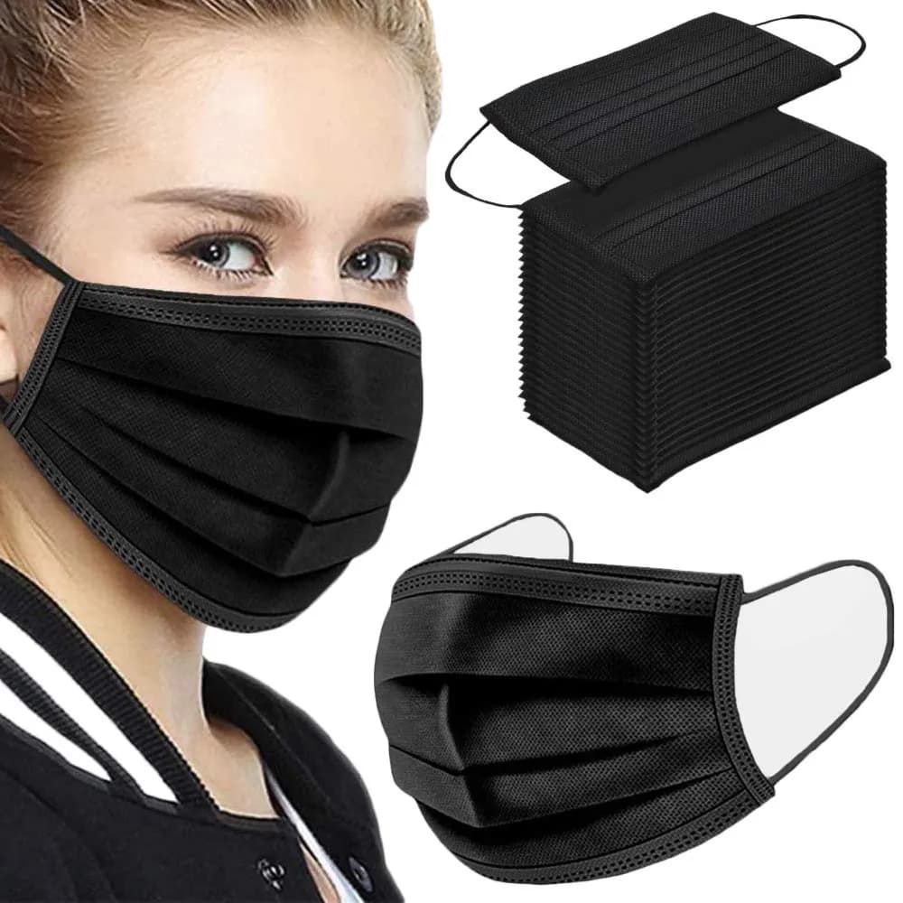 FACE MASK BLACK 50PCS