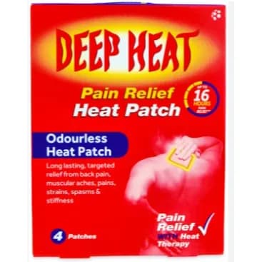 DEEP HEAT PAIN RELIEF BACK PATCH 4'S