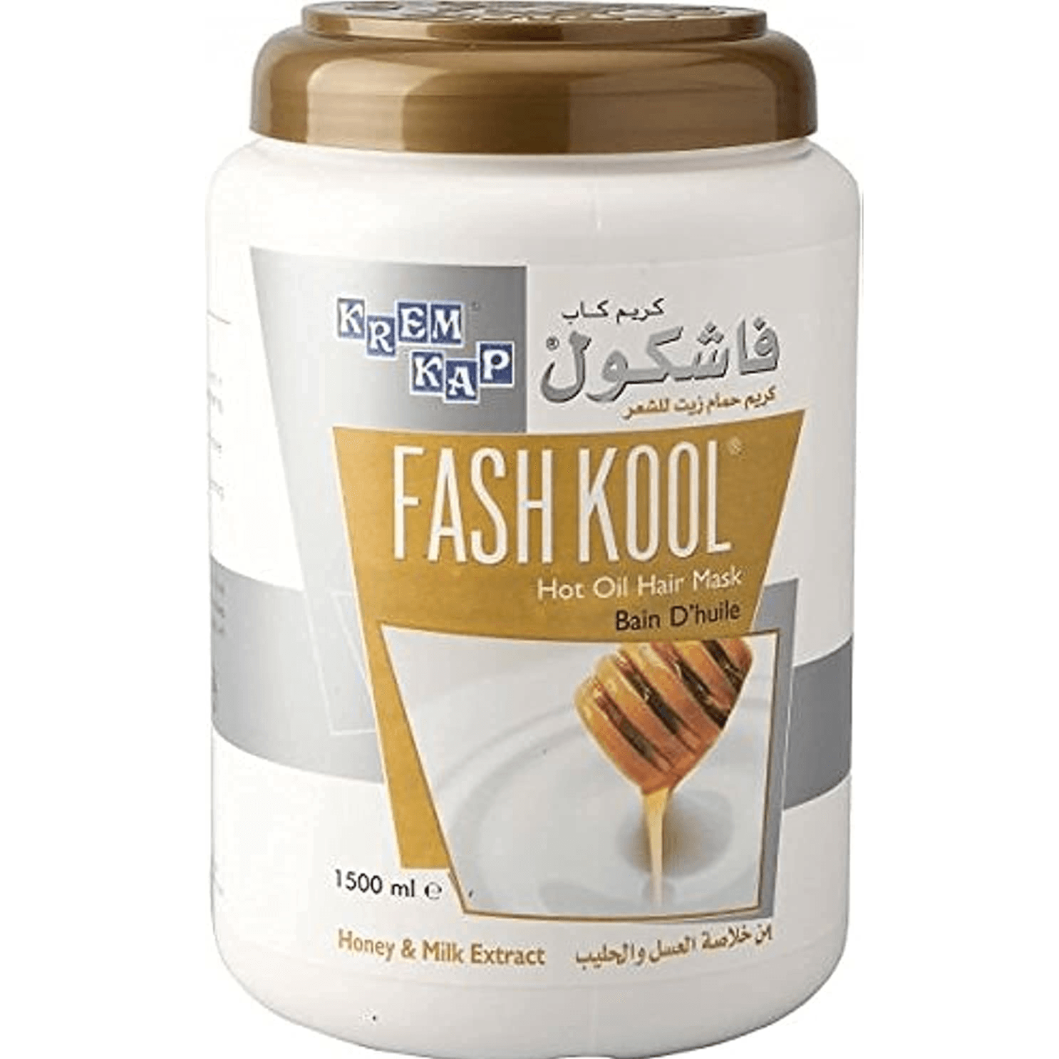 FASH KOOL HOT OIL CREAM HONEY EXTRACT AND MILK PROTIEN 1500 ML