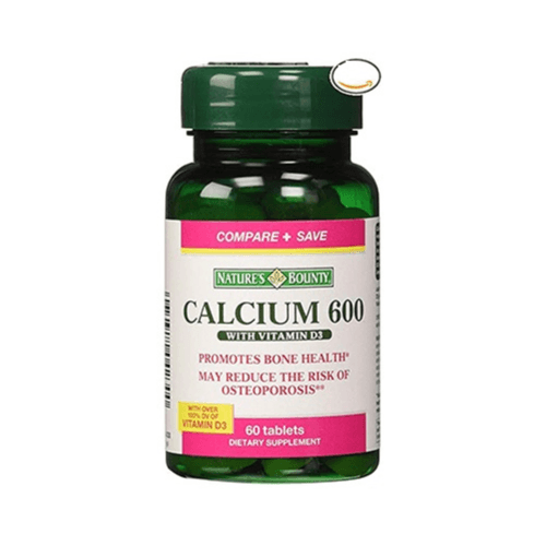 Nature's aid Calcium 600mg with Vitamin D3 800IU for bone health support 60 tablets