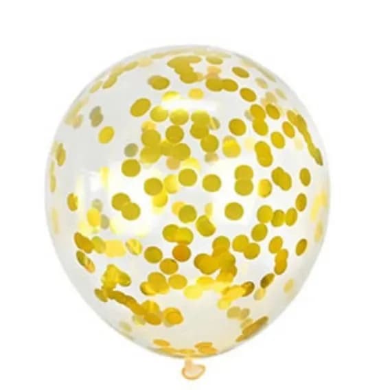 Golden Confetti Helium Balloon