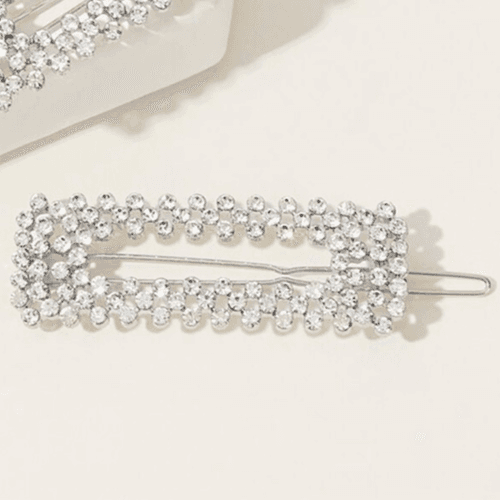 Hair Accessory Silver In The Shape Of A Rectangle ( 1 Piece )