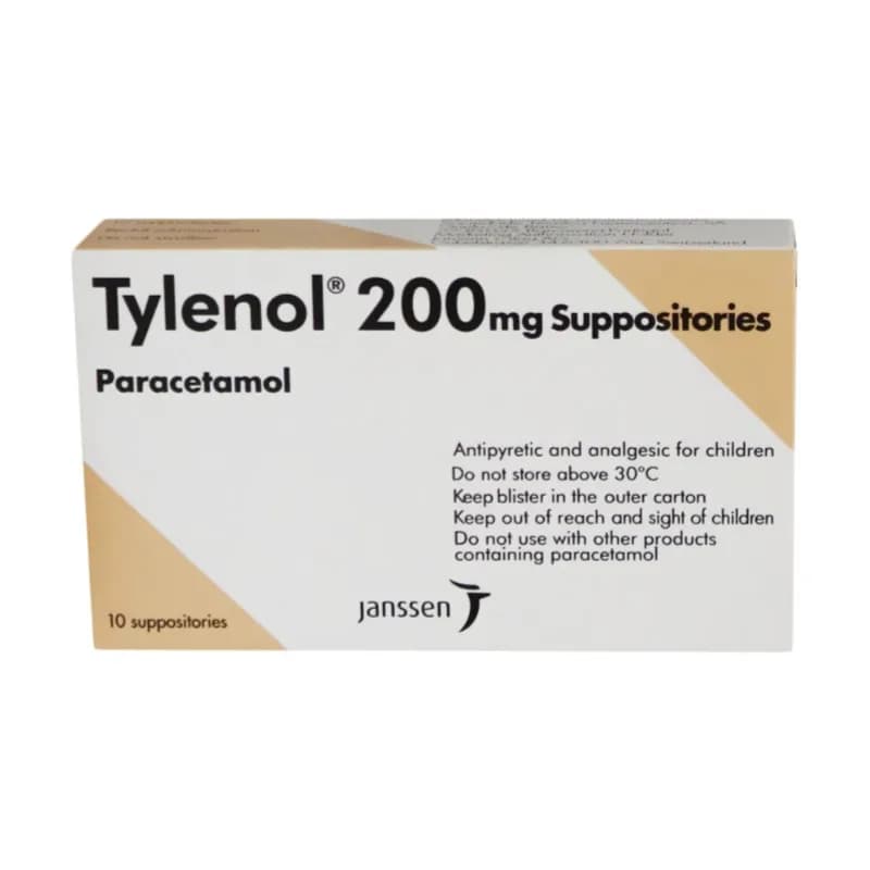 Tylenol 200 Mg Suppositories 10 S