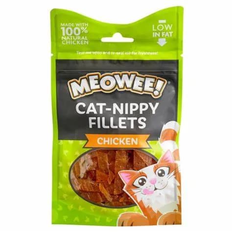 Meowee Cat Treats Cat Nippy Filletes With Chicken 35g