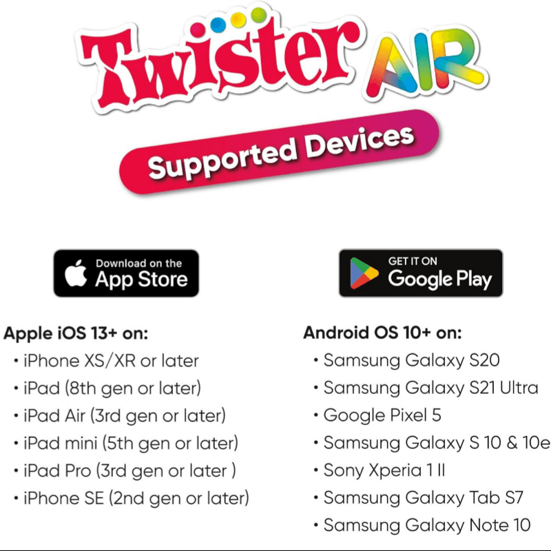 Hasbro Gaming-Twister Air Game, Ar Twister App Play Game, Links To Smart Devices, Active Games - Gslt129