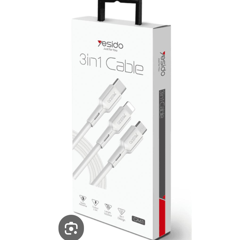 Yesido CA41 3in1 2.4A Fast Data Sync and Charge Cable