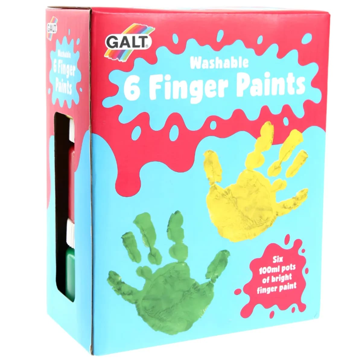 Galt Washable  Finger Paints For Toddlers-Pack Of 6 Pieces (WCFS25)