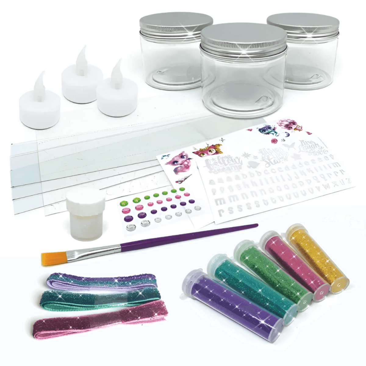 Nebulous Stars Night Light Jars And Cosmic Jewelry Crystal Art Set -DIY (CRFS26)