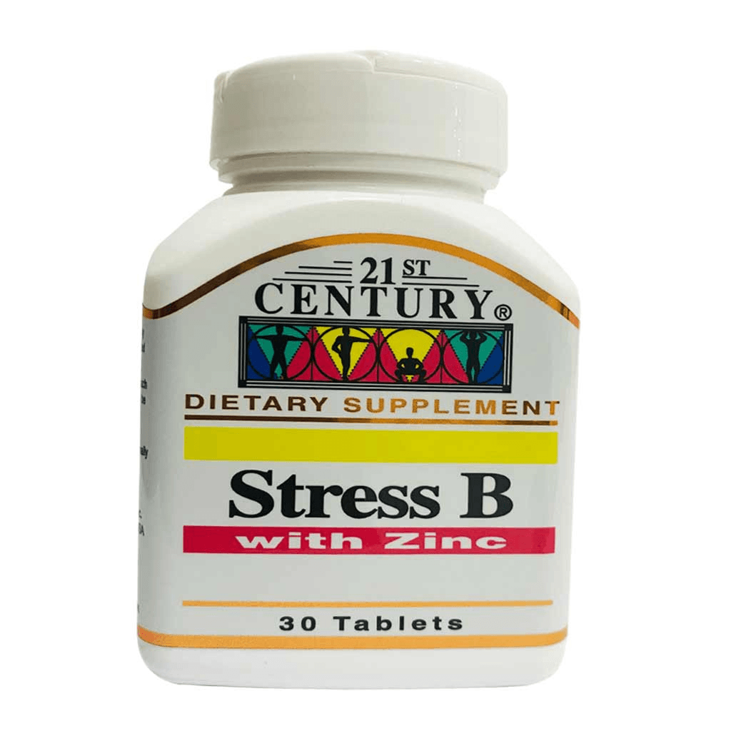 21st Century Stress B مع الزنك، 30 قرص
