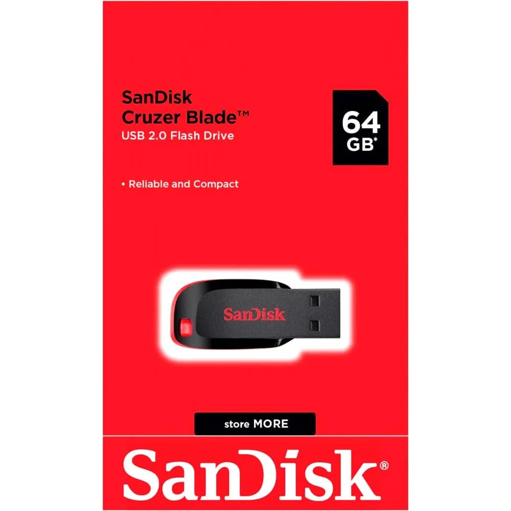 Sandisk 64Gb Cruzer Blade Usb 2.0 Flash Drive