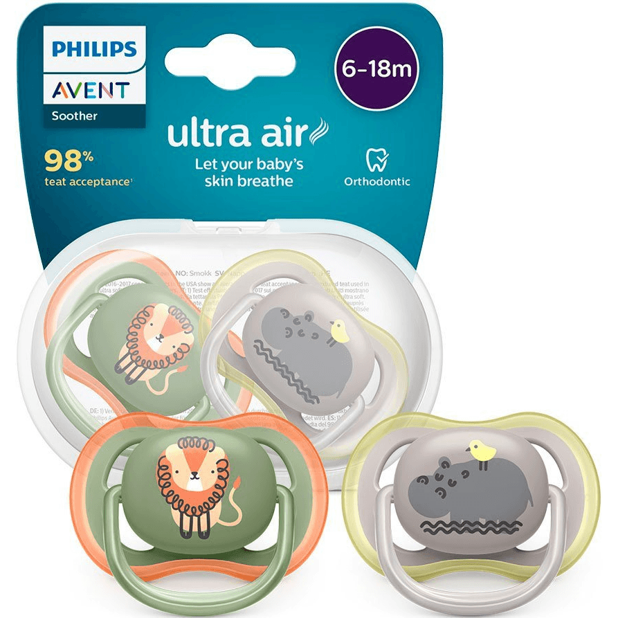 Avent Ultra Air Boy Pacifier Deco 6-18 months 2pcs Code:085/19