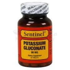 SENTINAL POTASSIUM GLUCONATE 99MG TAB