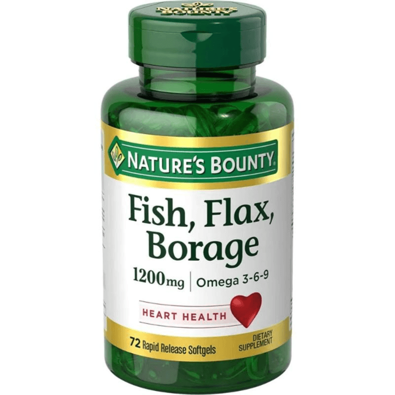 Nature's Bounty Fish,Flax,Borage Omega 3,6,9 72s