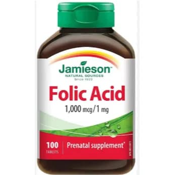 JAMIESON FOLIC ACID 1000MCG/ 1MG TAB 100'S