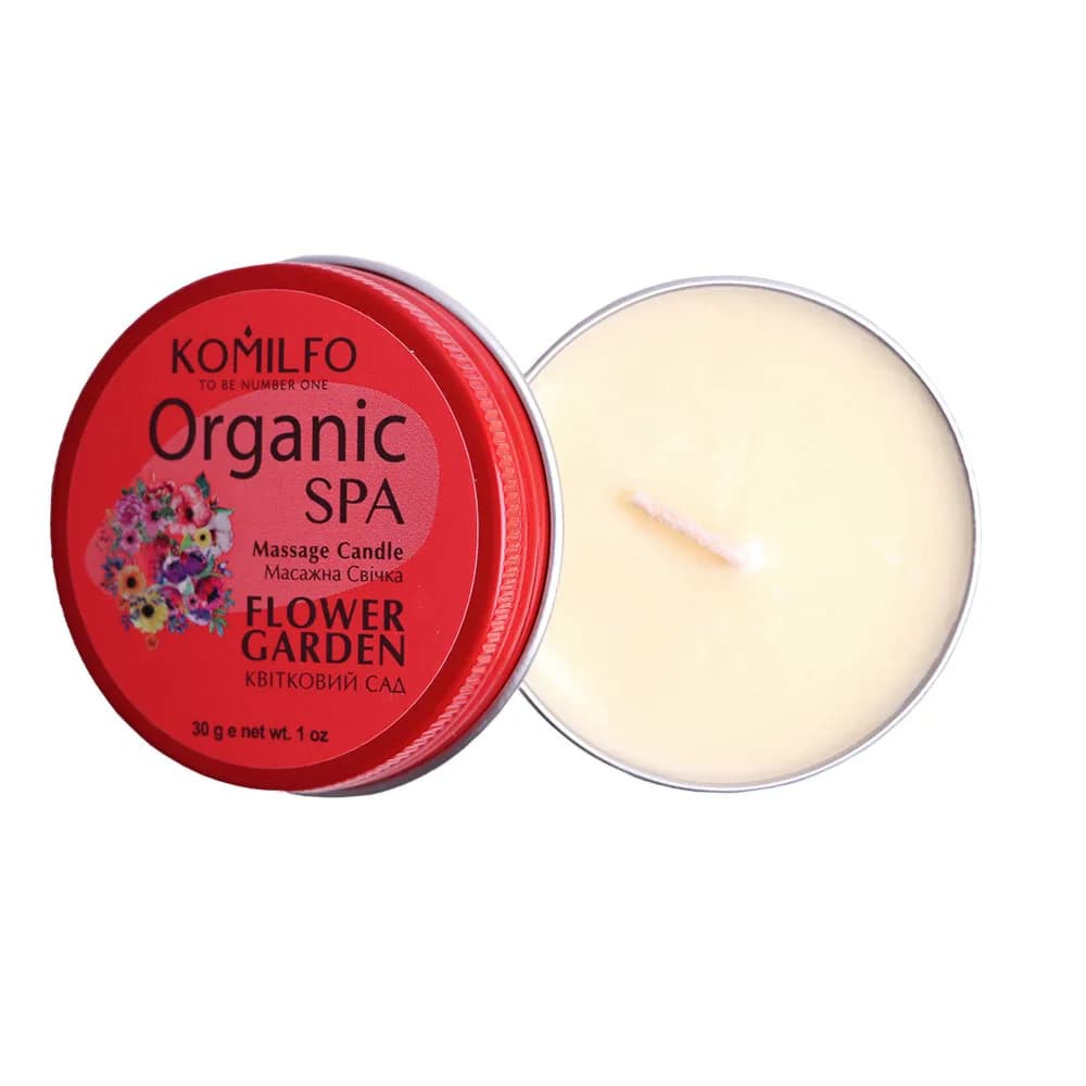 Komilfo Organic Spa Massage Candle Flower Garden