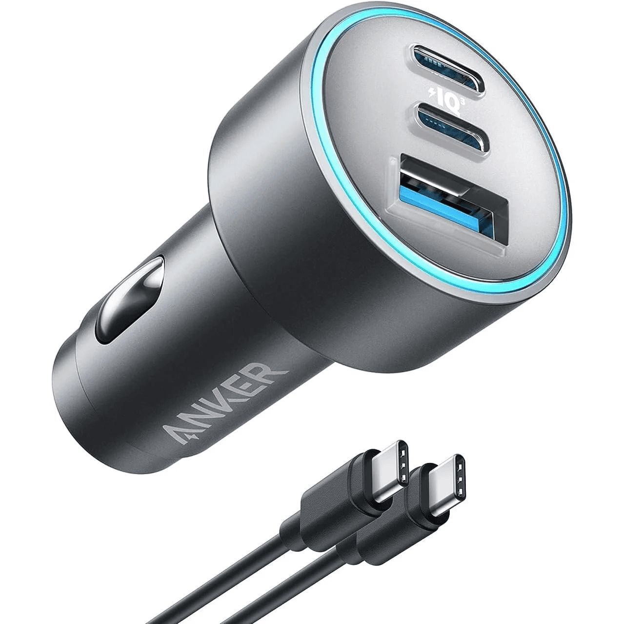 ANKER  67W POWERFUL TRIPLE - PORT CAR CHARGER WITH TYPE-C CABLE - B2731HA1
