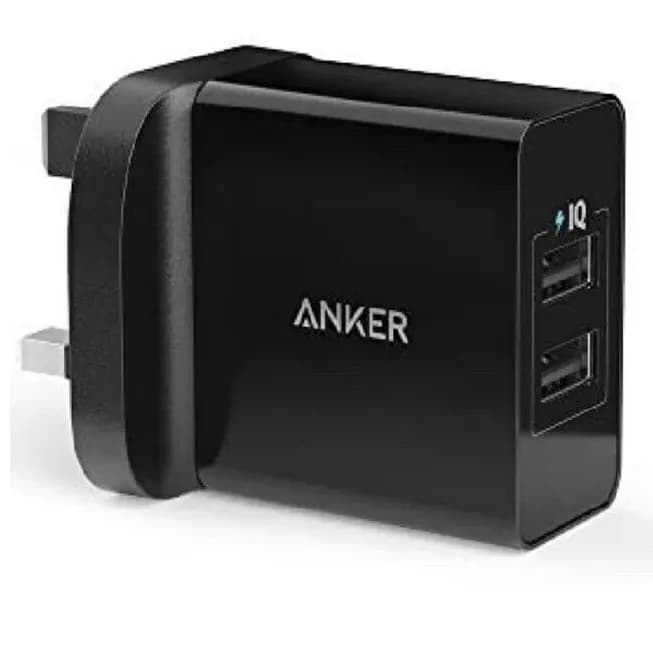 Anker USB Charger 4.8A/24W 2-Port USB Wall Charger and PowerIQ Technology