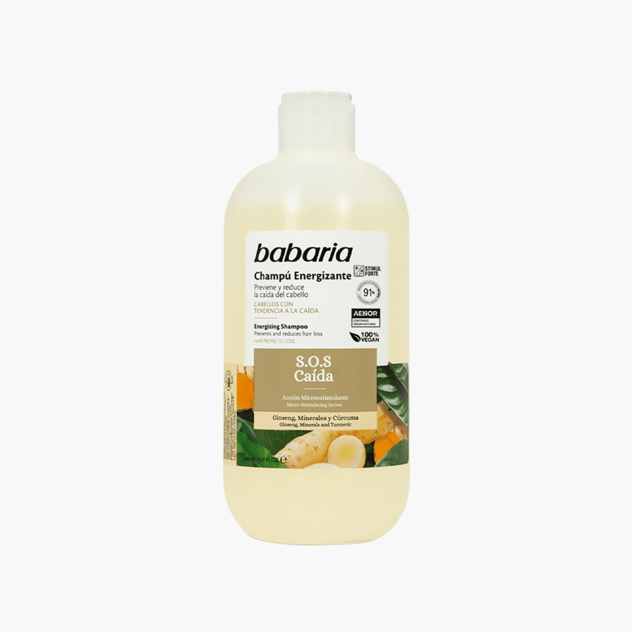 Babaria S.O.S Caida energizing shampoo prevents & reduces hair loss for hair prone to loss 500ml