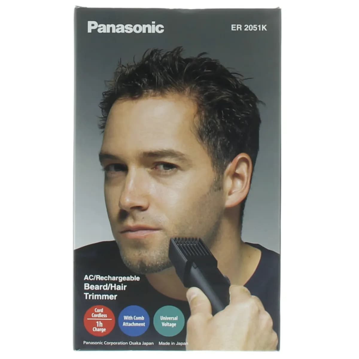 Panasonic Hair And Beard Trimmer ER2051k 1hour