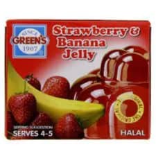 Green's Strawberry & Banana Jelly 80gm