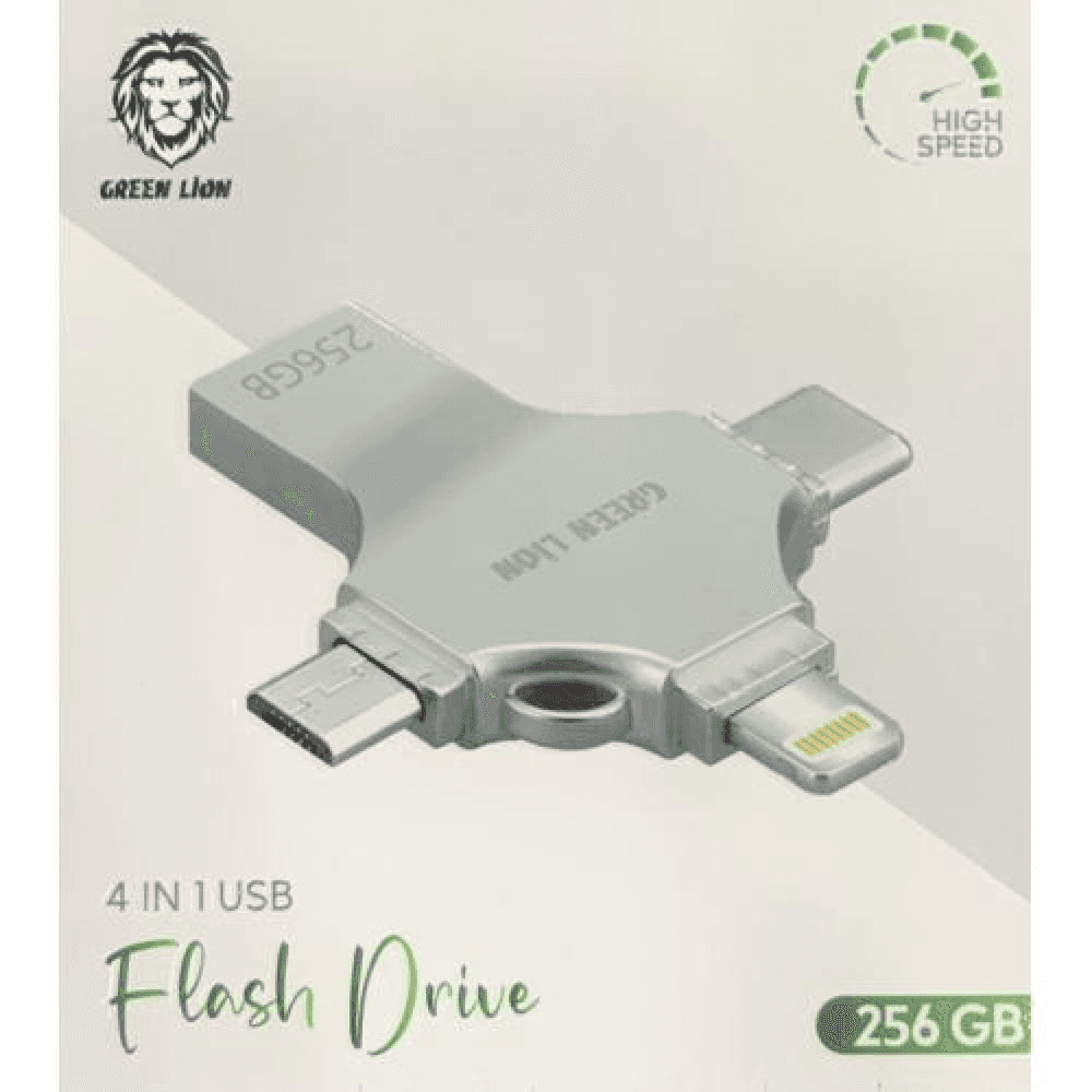 GREEN LION 4 IN 1 USB FLASH DRIVE [ 256 GB ]