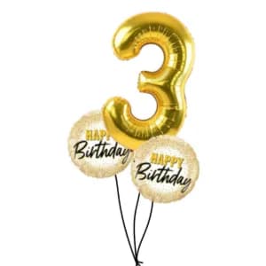 Number And Birthday Balloons Bunch