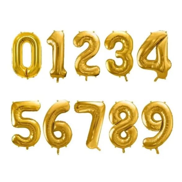 Golden Helium Number Balloon China