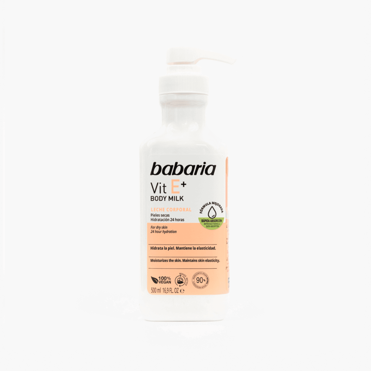 Babaria Vit E+ Body milk for skin hydration & improve skin elasticityfor dry skin 500ml