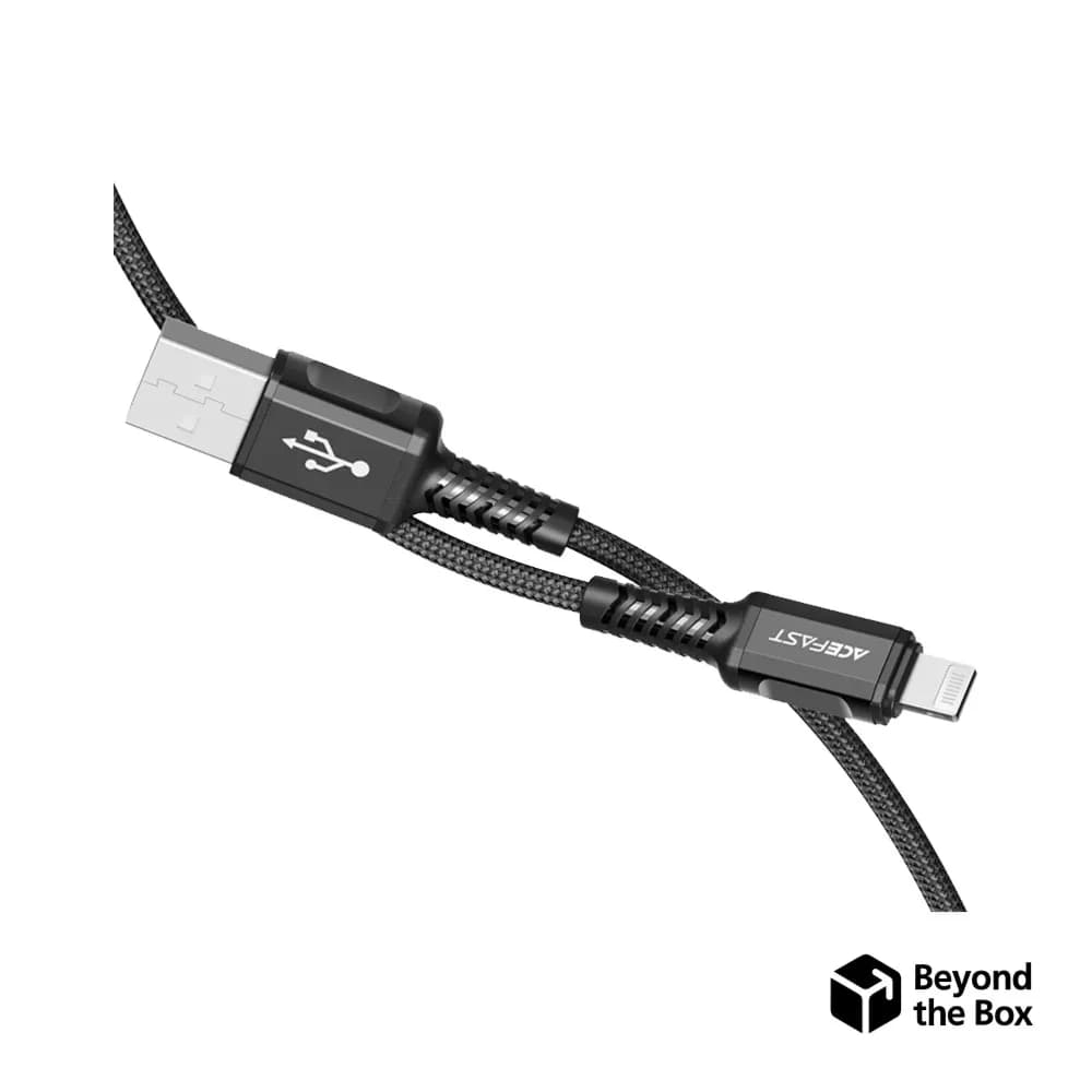 Acefast Acewire Pro| Usb-A To Lightning Aluminum Alloy Charging Data Cable Premium Nylon Braided Cable With Aluminum Alloy Connectors Being Much More Durable And Sturdier Than Other Regular Cables