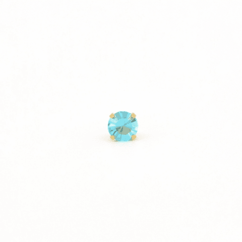 Studex Sensitive Fashion Mar Aquamarine S783stx Gold Plated 5mm Earrings